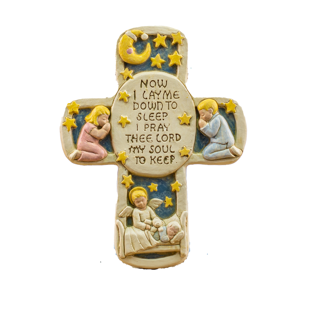 Cross Children Praying White *CM