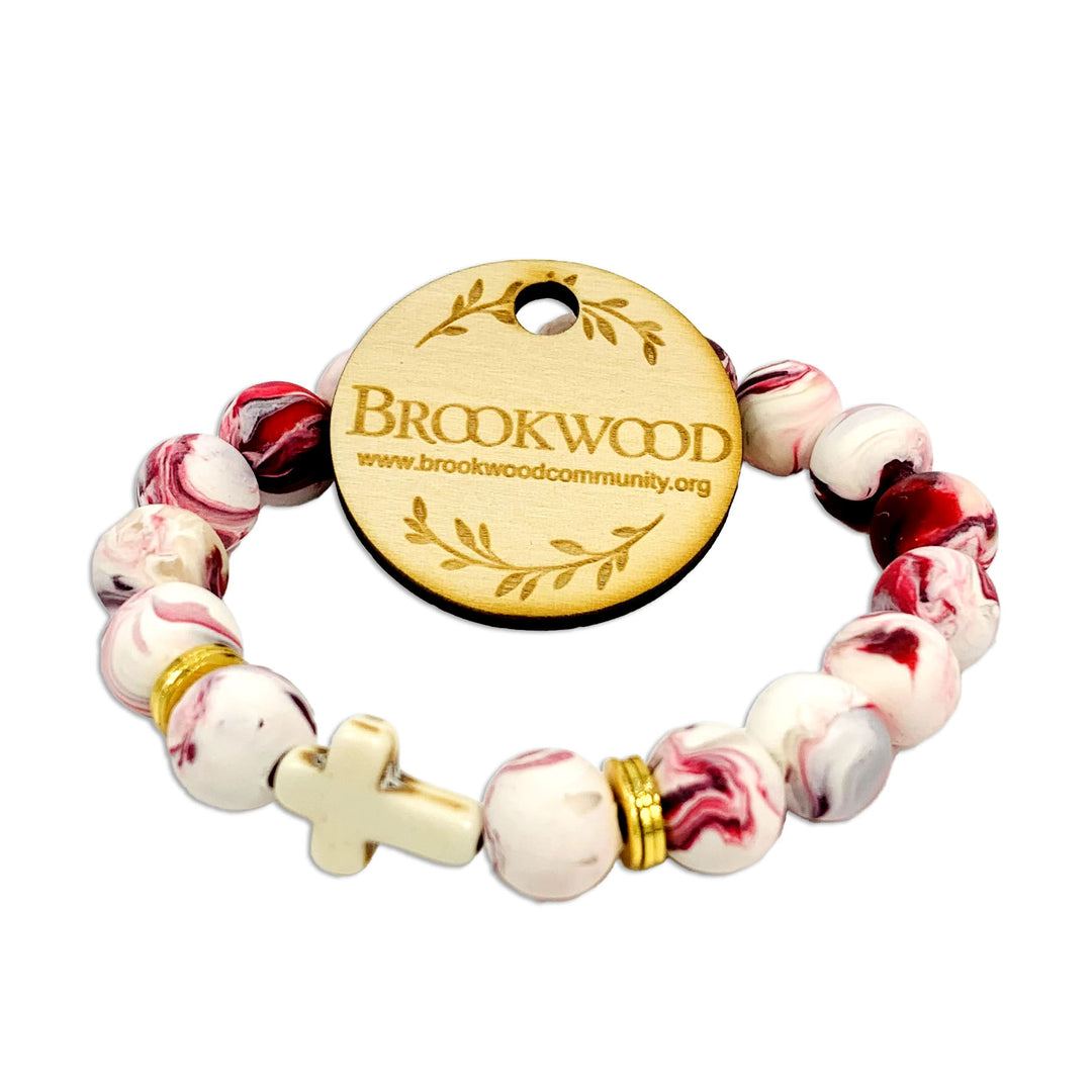 Bracelet A&M - Maroon/White