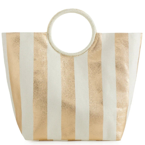 mirage tote gold shiraleah beach , lake bag
