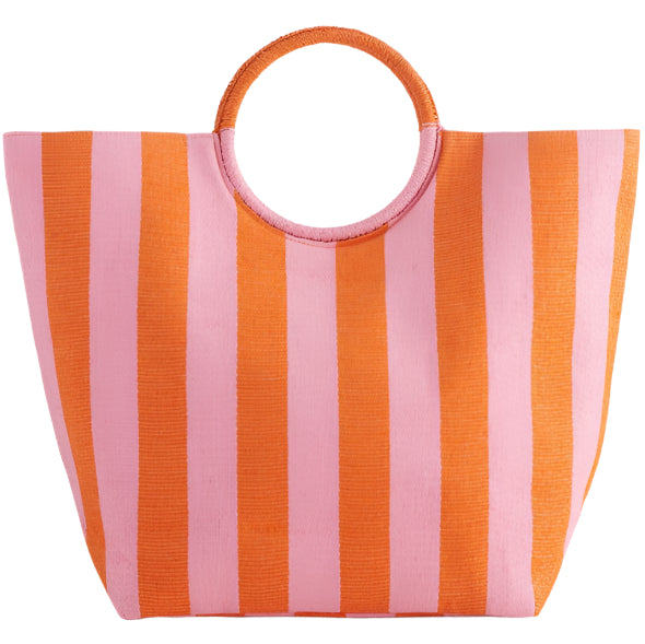 mirage beach tote orange and pink