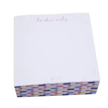 Teacher Notes Sticky Note Cube White/Multi