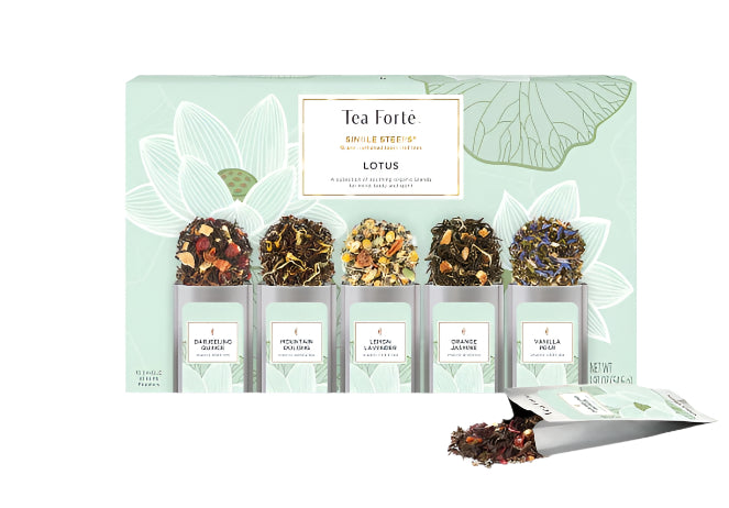 lotus tea forte single steeps set