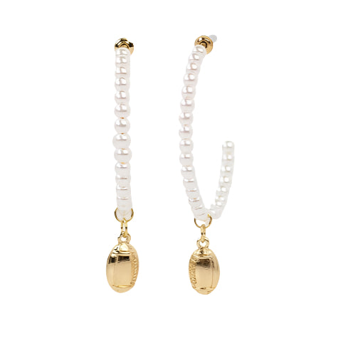 the royal standard football earrings with pearls