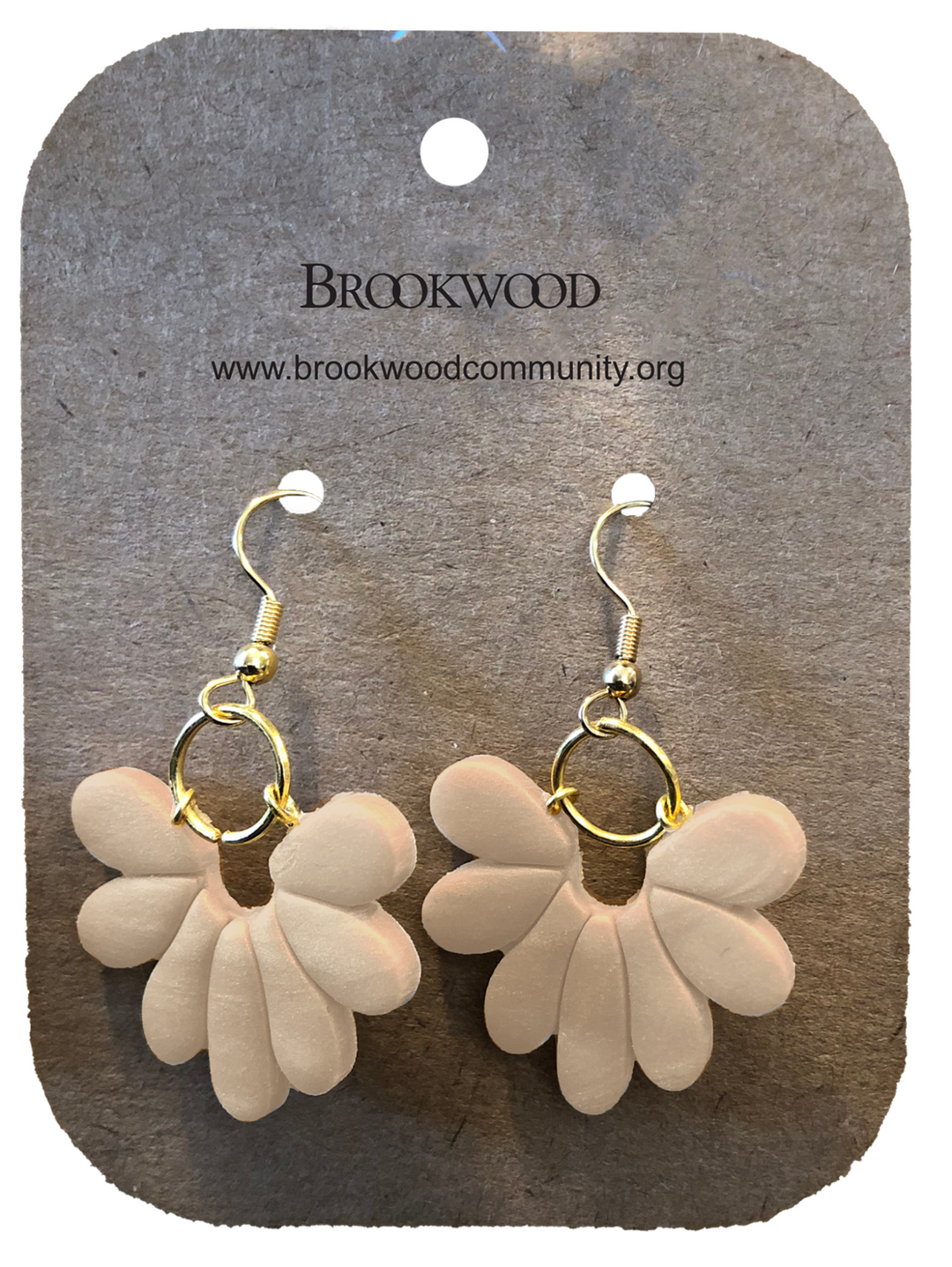 Tan 7 Leaf Earrings *CM