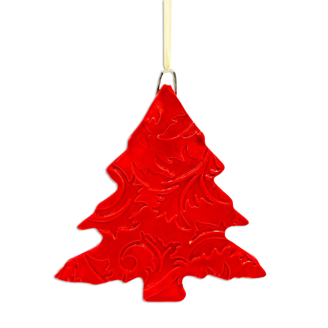 Ornament Pattern Christmas Tree Red *CM