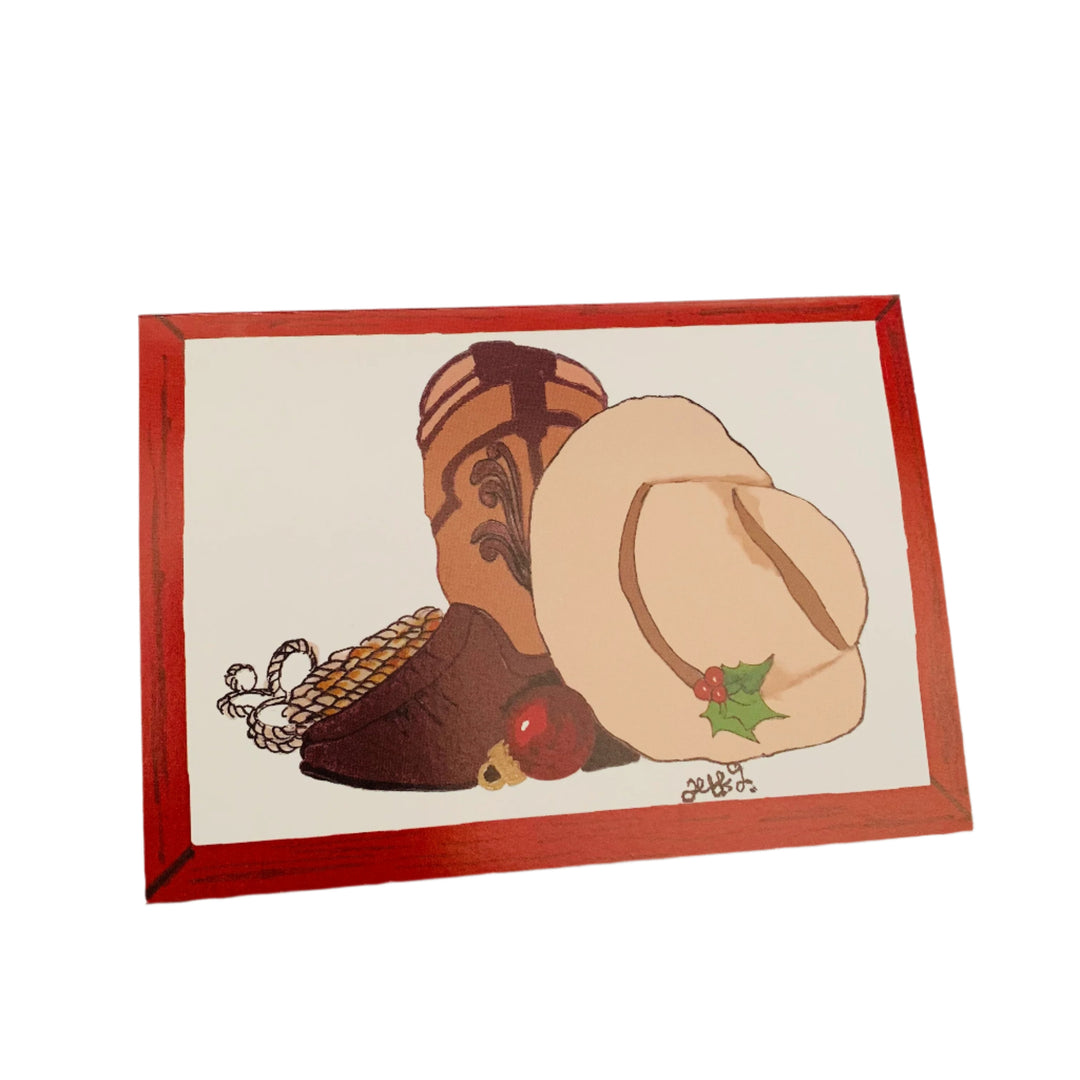 Cowboy Card Boots and Hat- Pack of 10 *CM