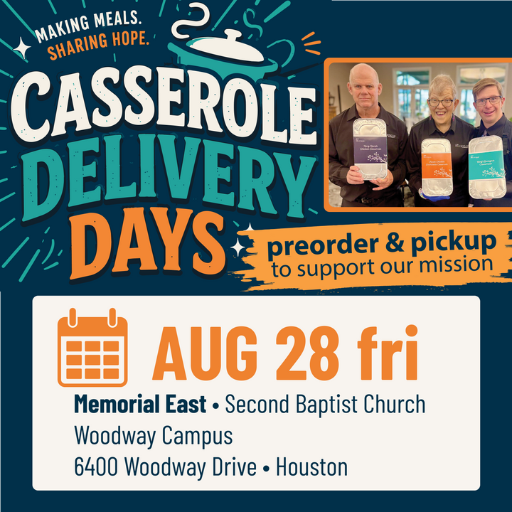 Brookwood Casserole Delivery Day Memorial East Area - Aug. 28