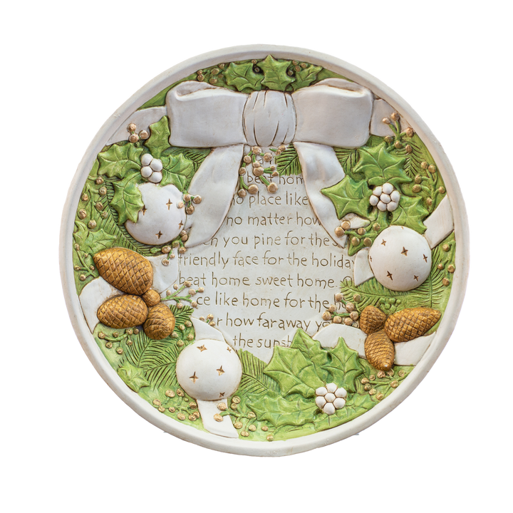 Comfort Bowl with Wreath Natural/Green *CM
