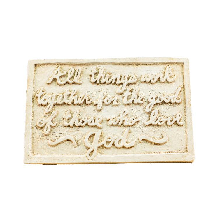 Plaque All Things Work White *CM