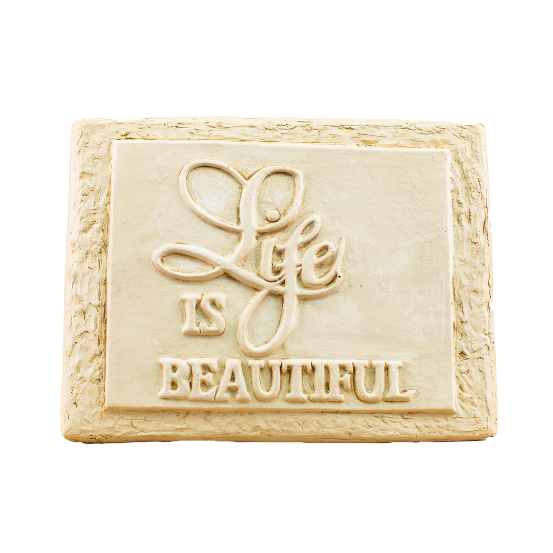 Plaque Life Is Beautiful White