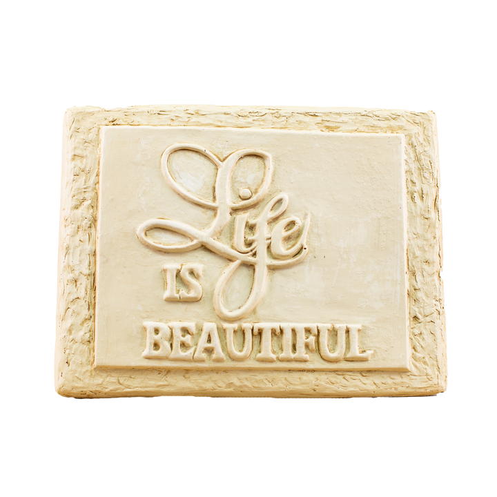 Plaque Life Is Beautiful White *CM