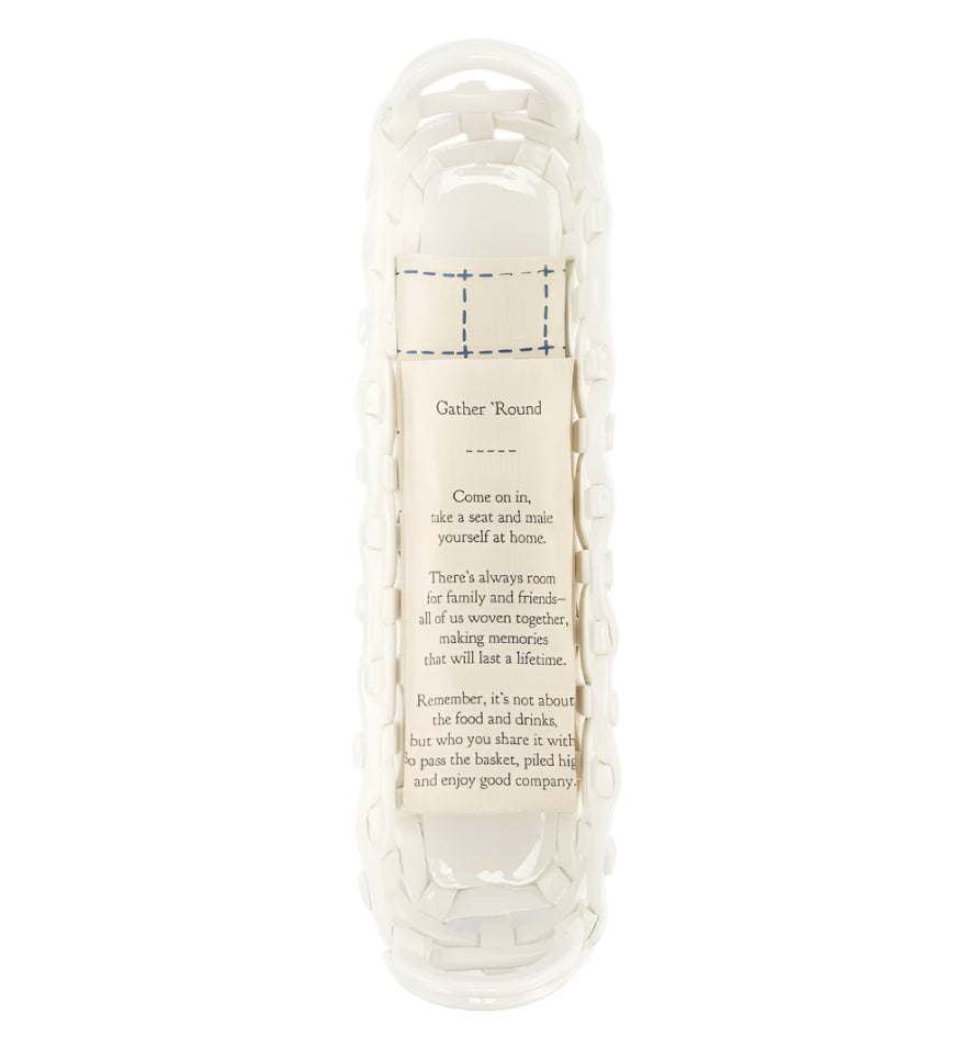 baguette bread basket with towel
