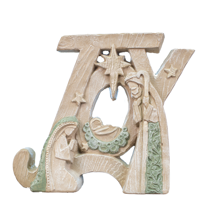 Joy Nativity Driftwood *CM