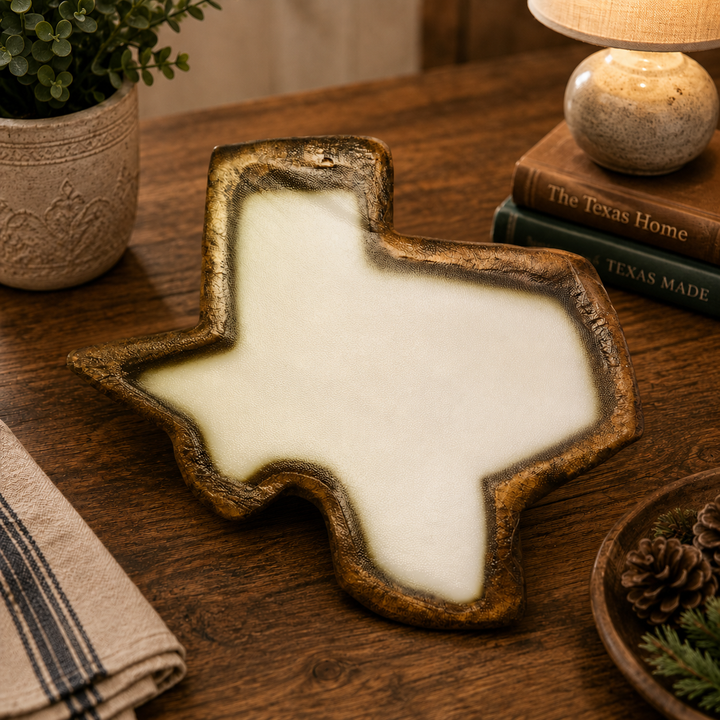 Candle Wooden Texas Bowl Assorted *CM