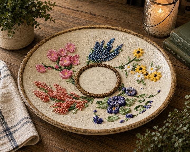 Comfort Bowl Texas Wildflowers Driftwood CM