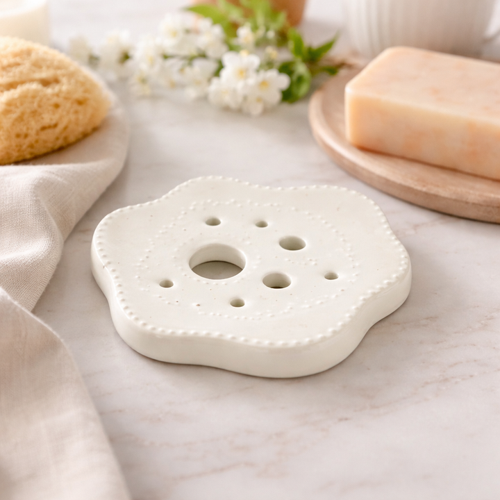 Dish Soap Rounded with Feet White *CM