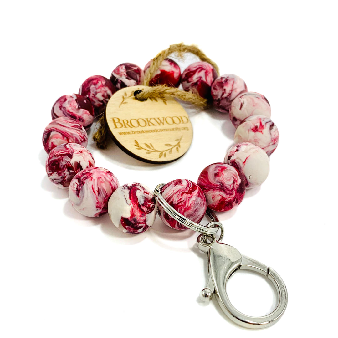 Keychain Bracelet A&M Maroon/White