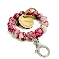Key Chain Bracelet A&M Maroon/White