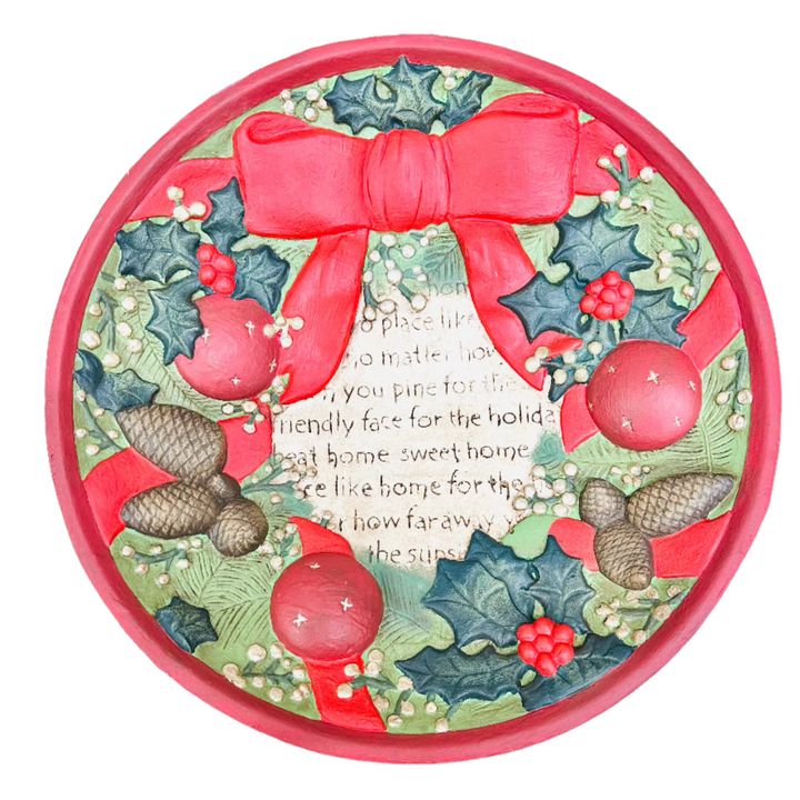 Comfort Bowl with Wreath Red