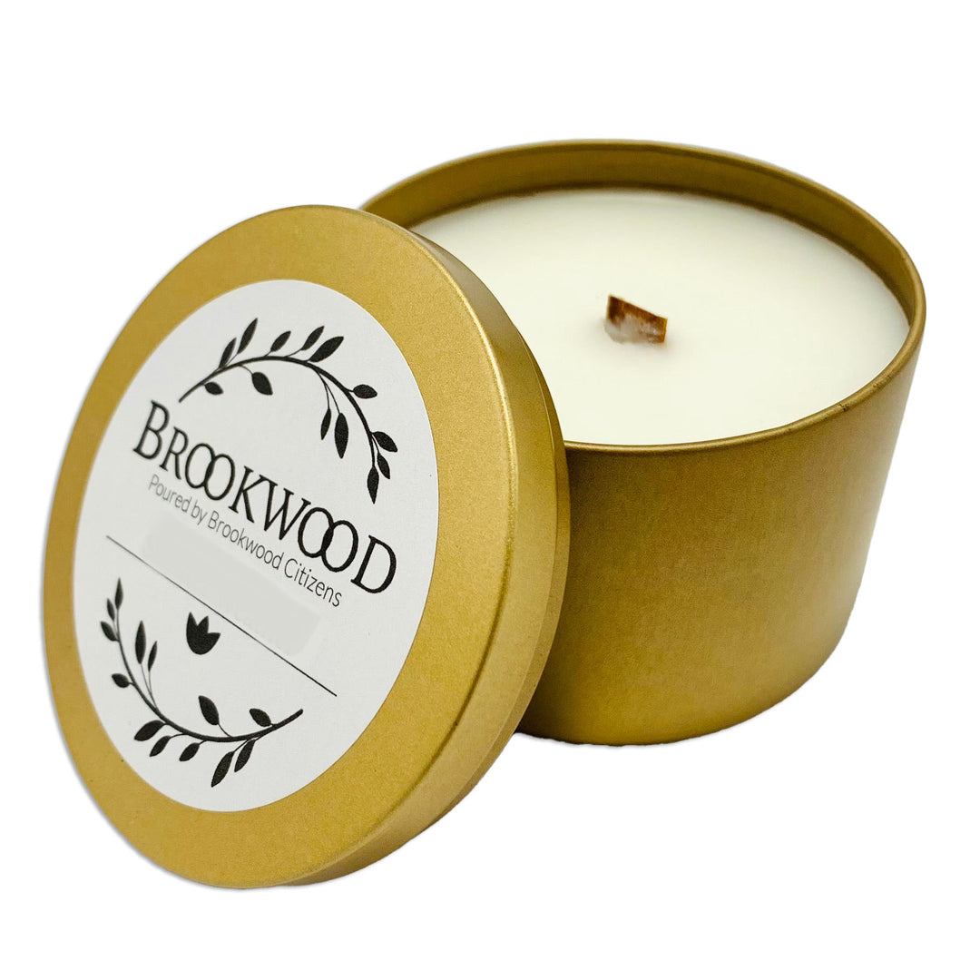 Candle Gold Tin Peppermint