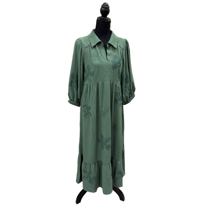 LT. Olive Long Green Dress
