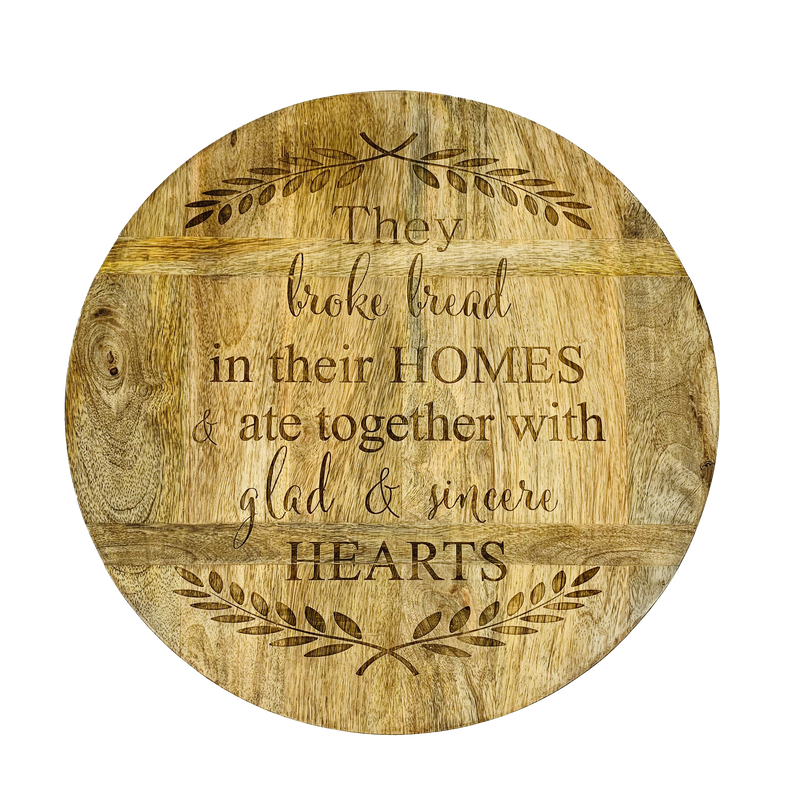 Lazy Susan Mango Wood Farmhouse FH055