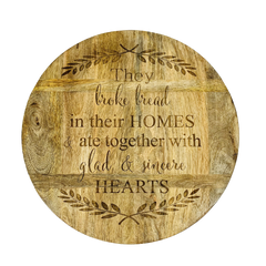 Lazy Susan Mango Wood Farmhouse FH055