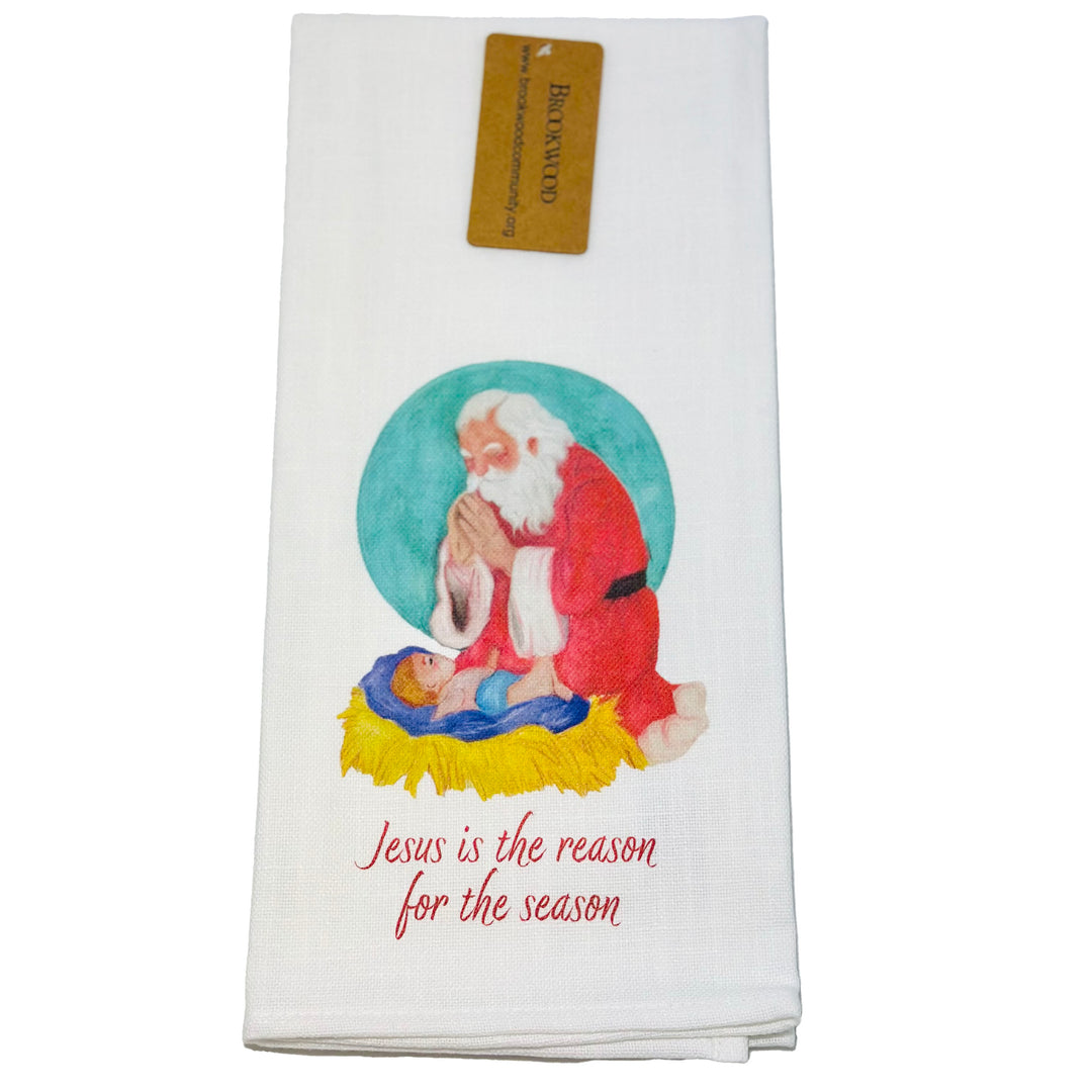Towel Kneeling Santa