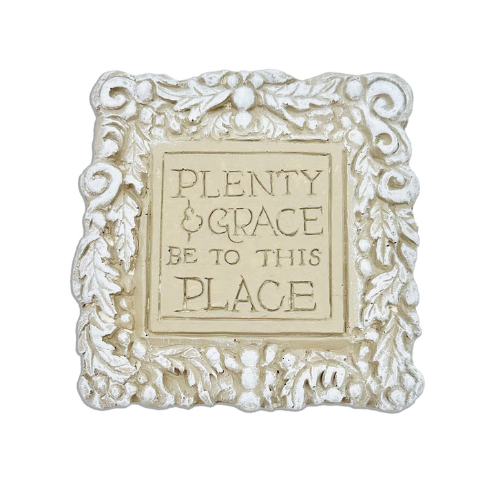 Plaque Plenty &amp; Grace Driftwood *CM