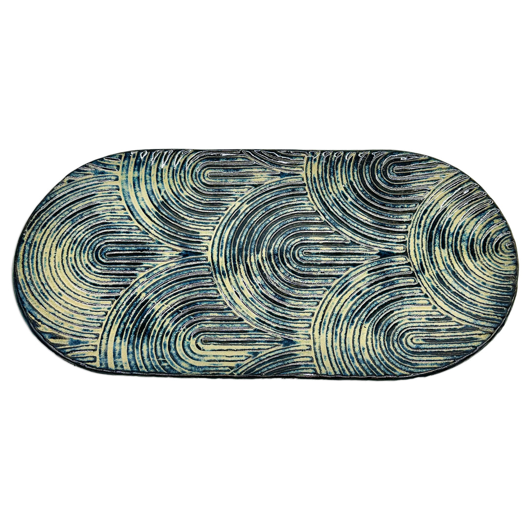 Tray Oval Arch River Rock