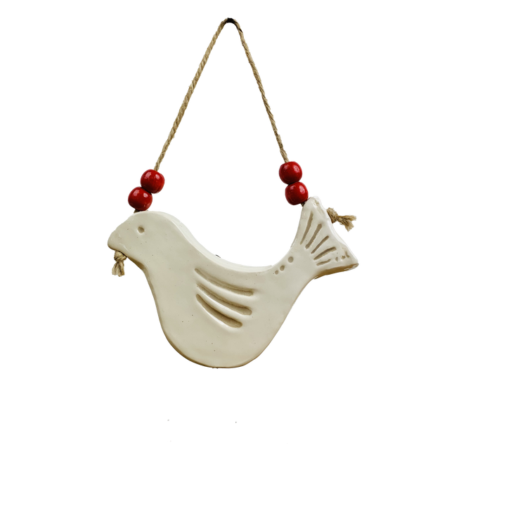 Ornament Dove Ceramic Cobblestone *CM