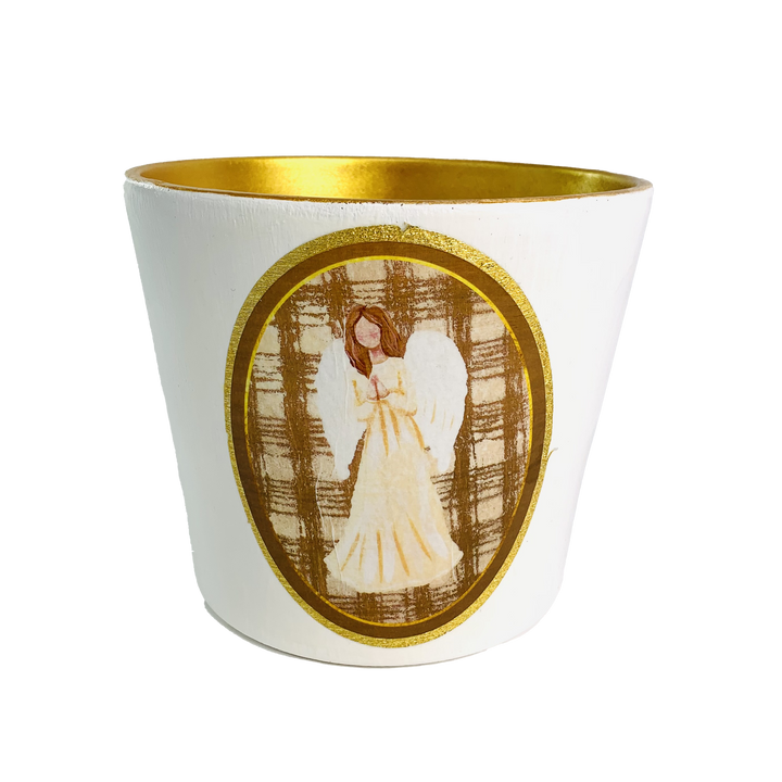 Planter Christmas Angel Beige *CM