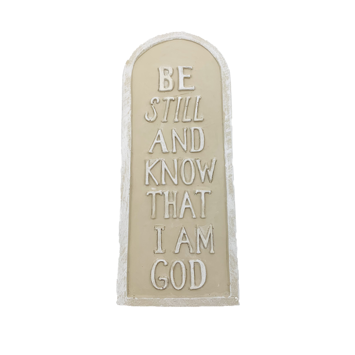 Plaque Be Still Driftwood *CM