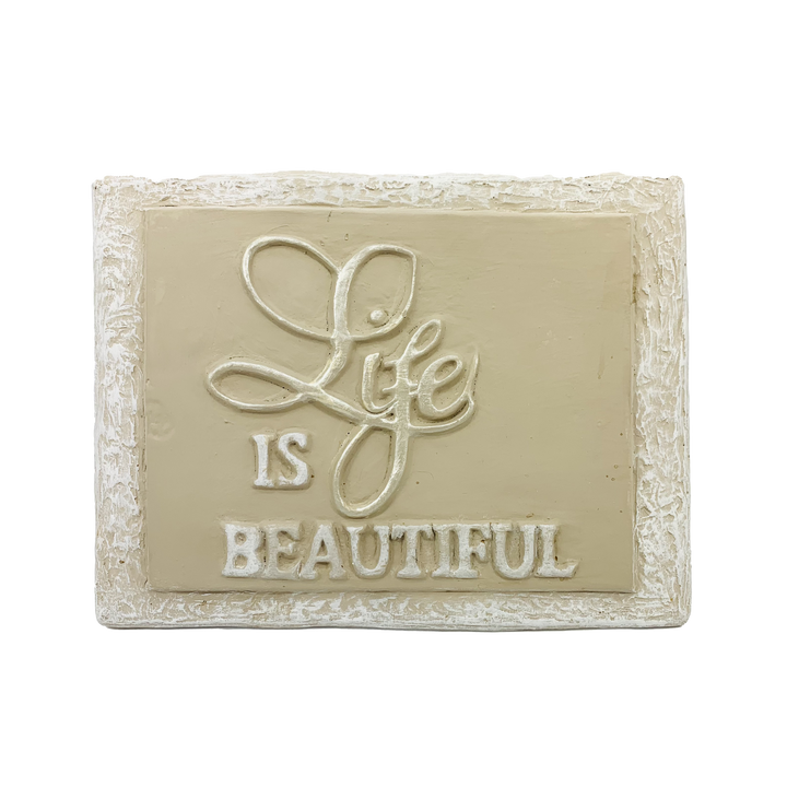 Plaque Life Is Beautiful Driftwood *CM