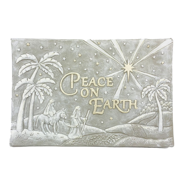 Plaque Peace On Earth Nativity Scene *CM
