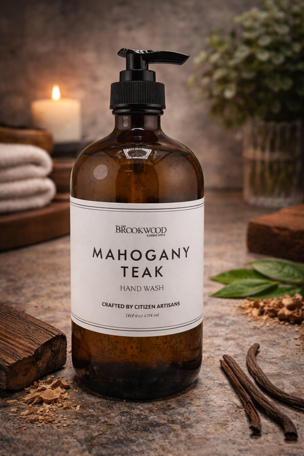 mahogany teak pump soap