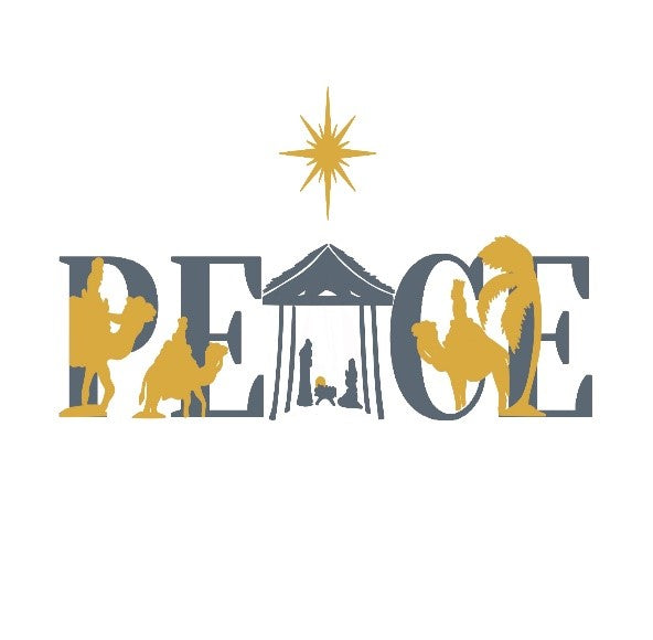 Card Christmas Peace Screen Print