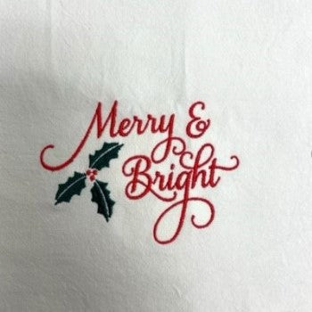Towel Merry & Bright White *CM