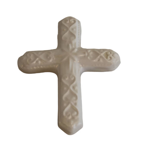 Ornament Cross White *CM
