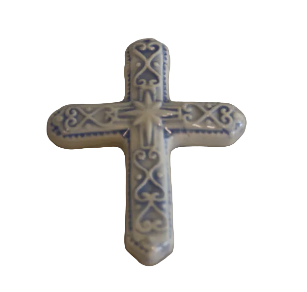Ornament Cross Baby Blue *CM