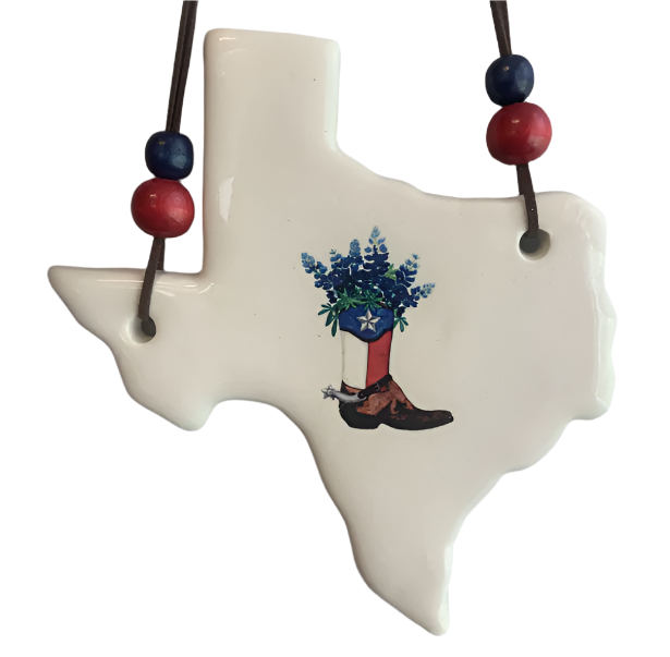 Plaque Texas Boots and Bluebonnets *CM