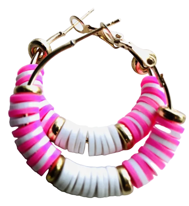 Pink Horizon Hoop earrings