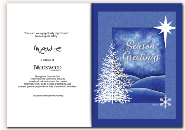 Tree and Hill Christmas Card Pack 10 *CM