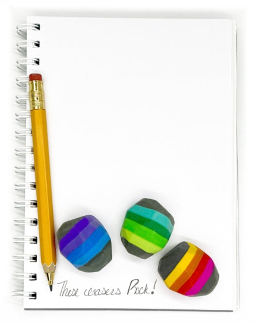 Box of Rocks Erasers Set of 3