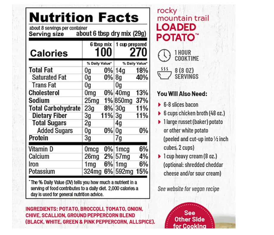 Rocky Mountain Trail Loaded Potato Soup