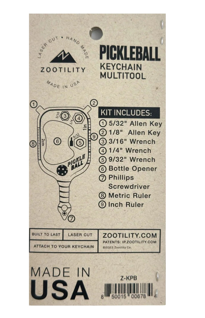 Pickleball 9 in 1 Keychain