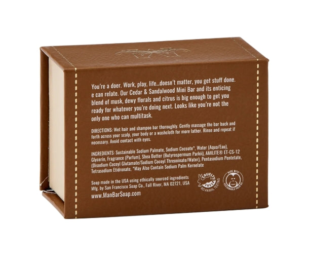Man Bar Mini 4Oz Cedar & Sandalwood