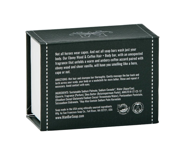 Man Bar Mini 4Oz Ebony Wood & Coffee