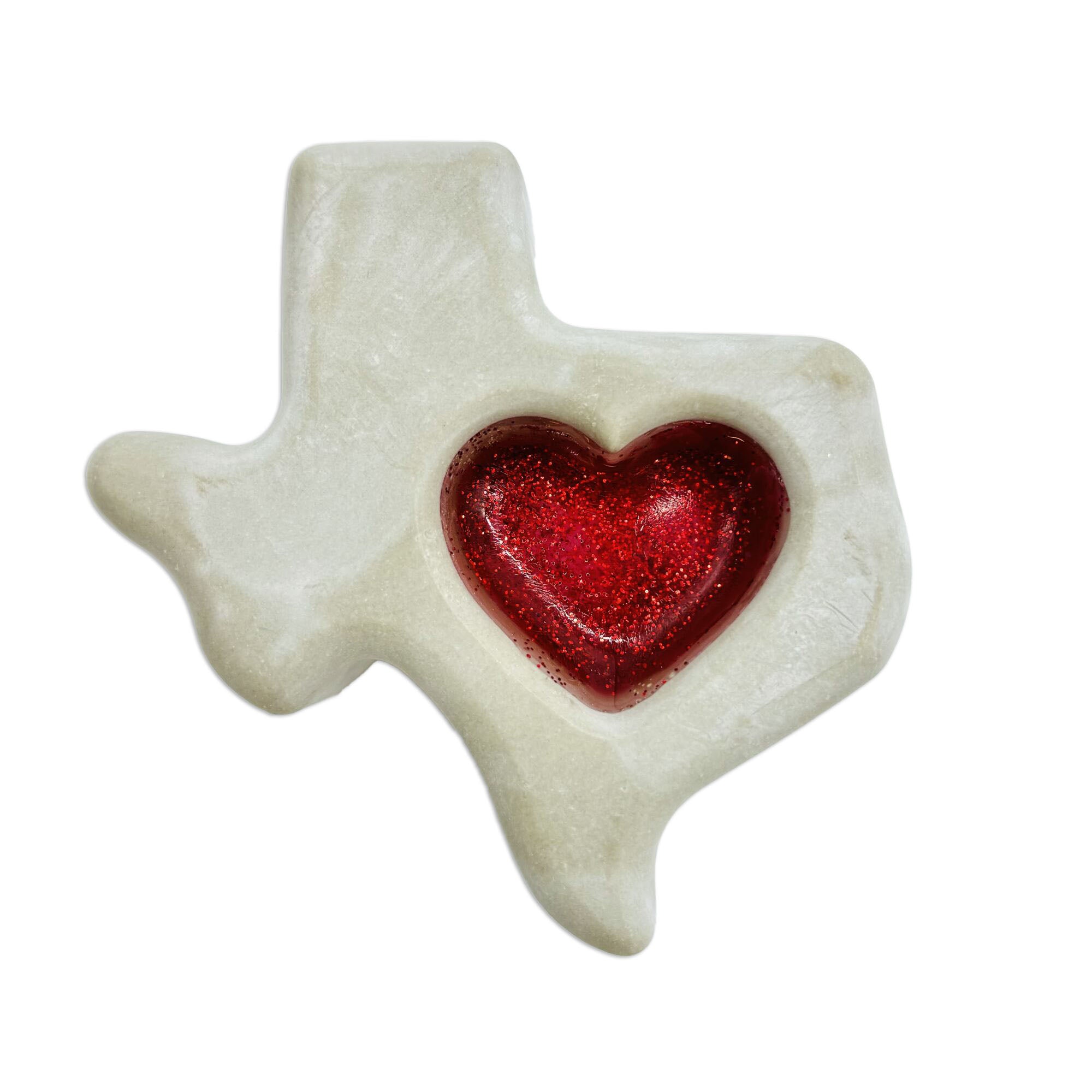 Texas Glitter Red Heart Tchotchke – The Brookwood Community