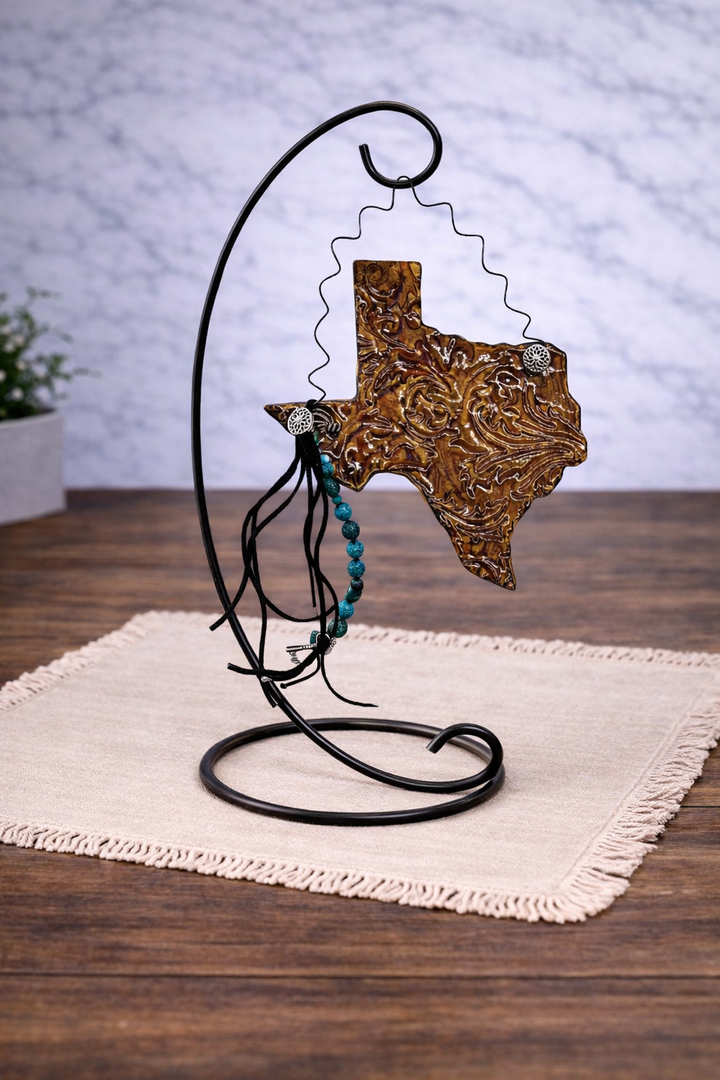 Plaque Texas Pattern Amber *CM